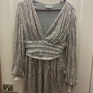 Delfi Silver Sparkle Dress